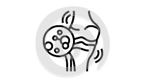 juvenile idiopathic arthritis line icon animation