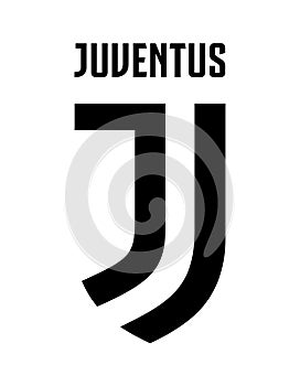 Juventus, Italy FC Best, 2001 Vector illustration of football club logo white background