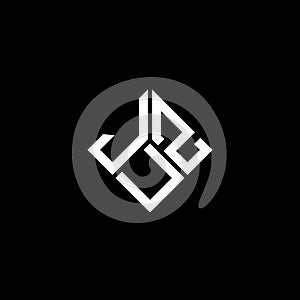 JUZ letter logo design on black background. JUZ creative initials letter logo concept. JUZ letter design