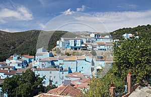 Juzcar, blue village, typical of Andalucia