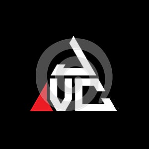 JVC triangle letter logo design with triangle shape. JVC triangle logo design monogram. JVC triangle vector logo template with red