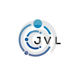 JVL letter technology logo design on white background. JVL creative initials letter IT logo concept. JVL letter design