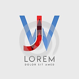 JW logo letters with blue and red gradation