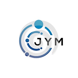 JYM letter technology logo design on white background. JYM creative initials letter IT logo concept. JYM letter design