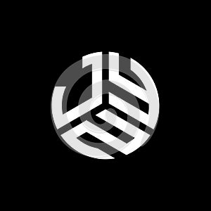JYN letter logo design on black background. JYN creative initials letter logo concept. JYN letter design