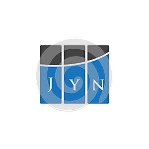 JYN letter logo design on WHITE background. JYN creative initials letter logo concept. JYN letter design.JYN letter logo design on