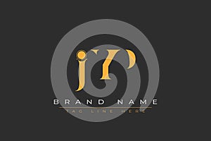 JYP abstract letter logo design