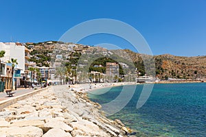 Jvea Javea Španielsko krásne španielskom meste Playa de la Grava pláž sa nachádza juhovýchodne od Denia.