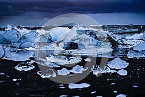 JÃ¶kulsÃ¡rlÃ³n glacial lake of glacier Iceland