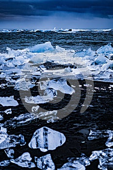 JÃ¶kulsÃ¡rlÃ³n glacial lake of glacier Iceland