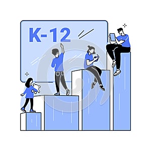K-12 program abstract concept vector illustration.