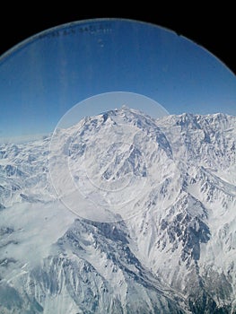K 2 mountain Pictures from Airplane Pakistan