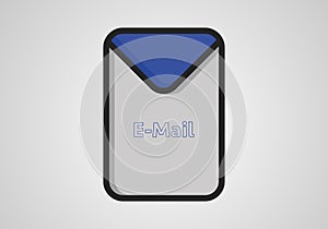 Mail envelope icon in flat style. Receive email letter spam vector illustration