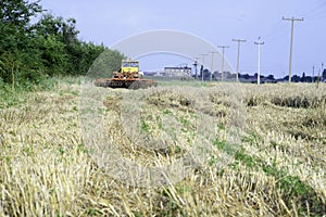 K-700 Kirovets. Large yellow USSR tractor designed for towing military equipment