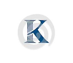 K Alphabet Law firm Logo Design Concept