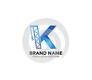 K construction Logo Design Concept