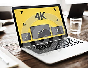 4K Digital Entertainment Media Streaming Tv Concept photo