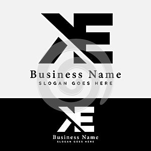 K, E, KE letter Logo Design. Alphabet KE initial logo vector Illustration