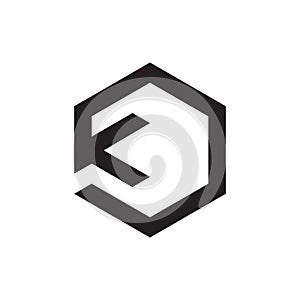 K hexagon letter logo design vector