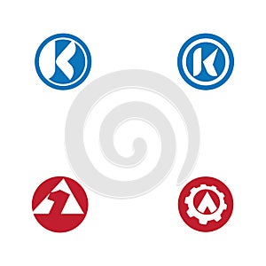 K icon Vector Illustration design Logo