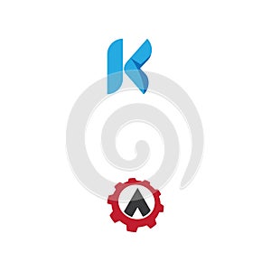 K icon Vector Illustration design Logo