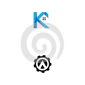 K icon Vector Illustration design Logo