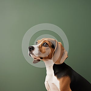 32k Japanese Minimalist Photography Of Cute Beagle photo