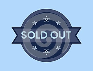 Sold Out Badge vector illustration, Sold Out Stamp