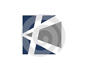 k letter square logo design 5