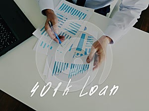 401k Loan inscription on the page