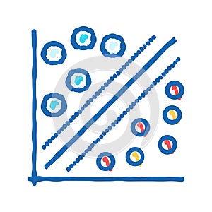 k nearest neighbors knn algorithm icon doodle illustration