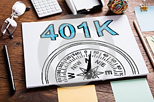 401k Pension Plan In Notebook