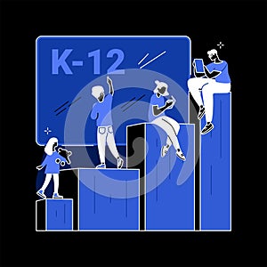 K-12 program abstract concept vector illustration. photo