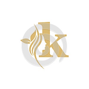 k Small Letter Vector Logo Design. Fashion  Makeup  Lifestyle  Spa  Feminism  Lady  Cosmetics  Beauty  Medical