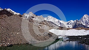 Beautiful K2 and Broad Peak from Concordia in the Karakorum Mountains Pakistan photo