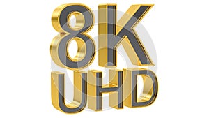 8K UHD concept, 3D rendering