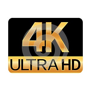 4K Ultra HD resolution icon for web and mobile photo