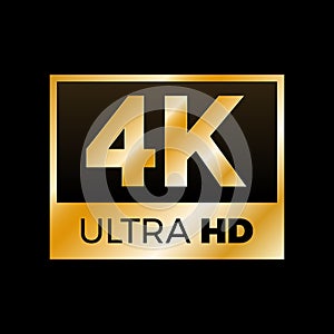 4K Ultra HD symbol photo