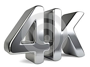 4K ultra high definition television technology symbol. photo