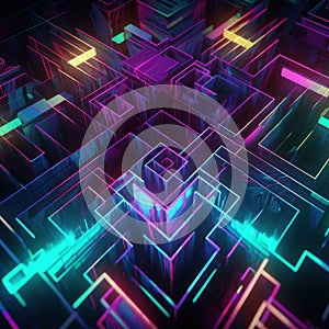 8K Ultra-Resolution 3D Geometric Patterns.