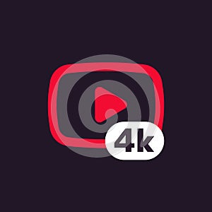 4K video icon