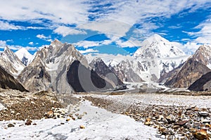 K2 mountain from Vigne glacier, Karakoram, Pakistan