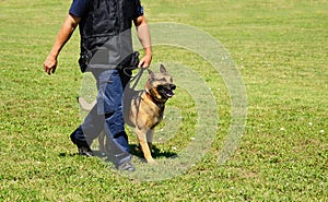 K9 police officer with his dog