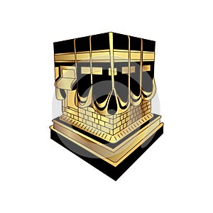 Ka ba or kaba nabawi mosque vector illustration art photo