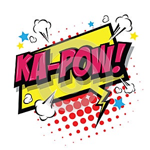 Ka-Pow! Comic Speech Bubble. Vector Eps 10. photo