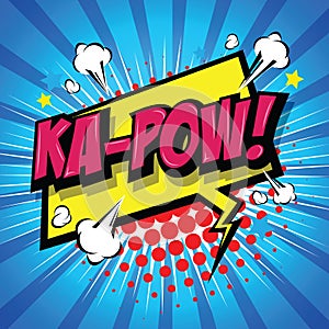 Ka-Pow! Comic Speech Bubble. Vector Eps 10.