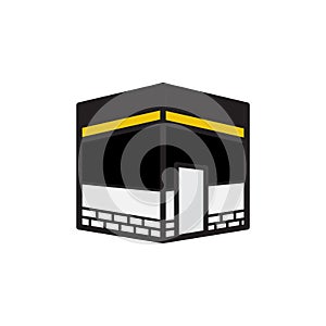 Kaaba icon vector logo design template