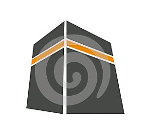 Kaaba Makkah Vector Icon on White Background Islamic Sacred Symbol photo