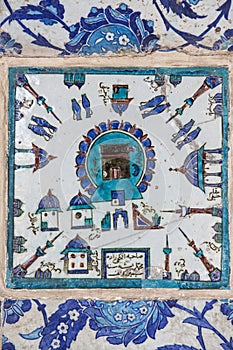 Kaaba tile in Rustem Pasha Mosque, Istanbul