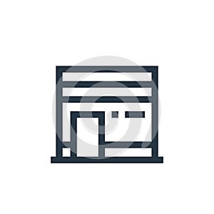 kaaba vector icon isolated on white background. Outline, thin line kaaba icon for website design and mobile, app development. Thin